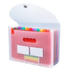 Rota 13格彩虹風琴式附蓋文件夾, 1個, 白色