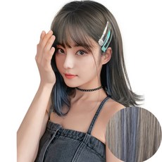 GABAL WITH Jun 粉彩整頂假髮 250g + 髮網, 頭部黑藍色, 1個