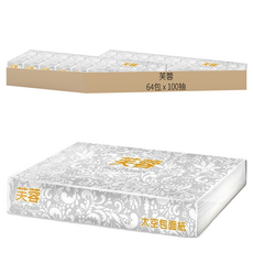 芙蓉 MFP太空包面紙 抽取式 100張, 100抽, 64包