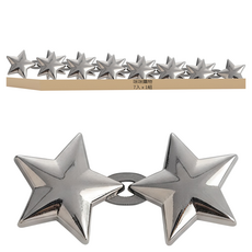 咪咪購物 對釦星星黑色 免縫收腰 腰圍調整扣, 7入