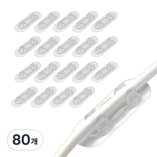 Jyulhome 電線整理夾, 80個, 透明
