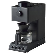 TWINBIRD 職人級全自動手沖咖啡機, 日本咖啡教父田口護監製, 六向注水設計, 石臼式磨豆機, 日本燕三条職人工藝製造, CM-D457TW, 黑色