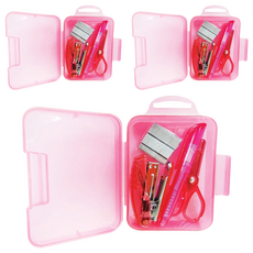 DA MAO 미니문구세트 BOX형 핑크, 3세트