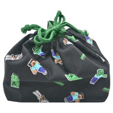 Skater KB7 束口式便當袋 收納袋, Minecraft, 1個