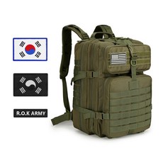 SPO HOLIC 露營登山軍規後背包 45L, 卡其綠