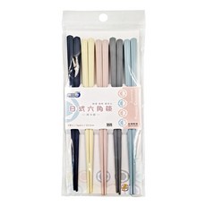 NEXCLEANS 舞水痕 日式六角筷組 RT-A8036 22.5cm, 馬卡龍, 5雙, 1組