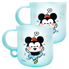 Skater Disney 迪士尼 塑膠AG抗菌漱口杯 200ml, 米奇 x 卡娜赫拉, 2個