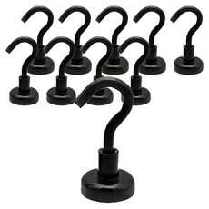 LIMSTAIL 中型磁吸掛鉤 20mm, 10個, 黑色