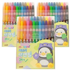 모나미 펭수 샤프식 색연필, 24색, 3개