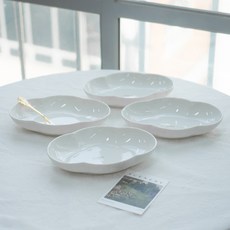 Syracuse CHINA Freeze 橢圓碗 24cm, 白色, 4個