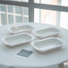시라쿠스프리즈 팔각 오발볼 26cm, 화이트, 4개