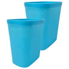 KEYWAY 聯府 好運花長型大垃圾桶/紙林 13.5L 2個, 藍色