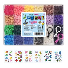 스티커월드 디폼블럭 8mm 세트 3120p + 39가지 도안집 + 키링 3종 세트, 혼합색상, 1개