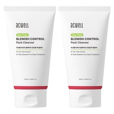 아크웰 티트리 블레미쉬 컨트롤 팩 클렌저 120ml, 2개, 1개입