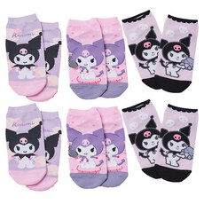 ONEDER 旺達棉品 酷洛米系列 直版襪6雙組, 15~22, 多色, 15~22cm, 混色