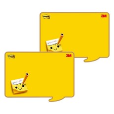 3M Post-it 利貼 可再貼備忘板中型笑臉系列, #558M-C, 1片, 2組