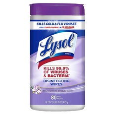 Lysol 來舒 抽取式抗菌濕紙巾 清晨微風, 1入, 1盒