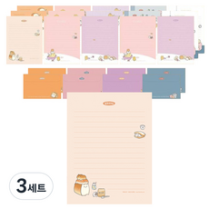 From&To Mingkko 角色信紙 4款 x 4張 + 信封 4款 x 2個 套組 FL115, 混合顏色, 3套