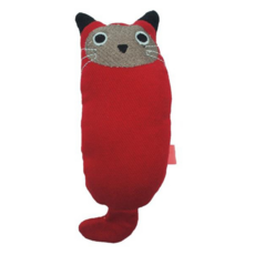 AmyCarol 肥貓貓草玩具 紅色, 柔軟舒適，內含天然貓草，逗趣造型, 1個