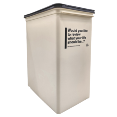 like-it CAFE STYLE 掀蓋式高版垃圾桶 S137076012 1.52kg 25L, 象牙白