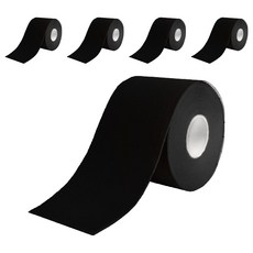 花芊 Flowers 黑色肌肉運動膠帶 50mm x 5m 運動防護首選, 5捲, 1入