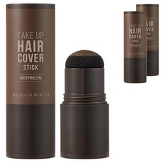 맥퀸뉴욕 페이크 업 헤어 커버 스틱 2.5g, 다크브라운, 3개