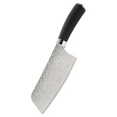 MiyAco 米雅可 輕漾中式切片刀, 曲線刀柄設計, 特級合金不鏽鋼抗菌不沾處理, 不鏽鋼色, 1支, 30.6*6.7cm