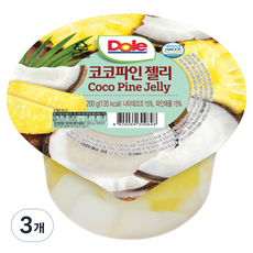 Dole 都樂 椰子鳳梨杯裝果凍 1個入, 200g, 3個