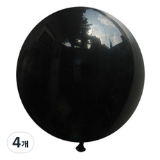J-BALLOON Sempertex 90cm 大型氣球, 4個, 080 黑色