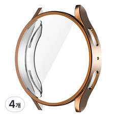 아이엠판다 갤럭시워치 풀커버 실리콘 케이스 40mm, 로즈골드, 4개