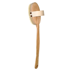 fA brushes FALLER德國芙樂森 詠木香 德國製白豚鬃筋膜放鬆沐浴刷，總長度44公分, 木質色, 1個, 1支