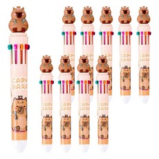 쁘띠양 水豚10色原子筆, 款式3, 10個