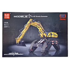 MOULD KING 宇星模王 全地形挖掘機 電動版 17018 益智積木玩具, 挖土機, 56.9 x 23 x 18.2cm, 1盒