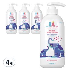 비지엔젤 고농축 아기 주방세제 젖병세정제, 500ml, 4개