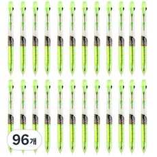 라인플러스 라탄레이져 형광펜 볼펜, 96개, 형광노랑