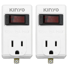 Kinyo 高負載1開單插分接器 CGR-31, 78mm, 白色, 2個