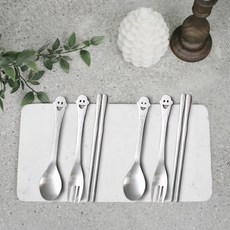 FINE SENSE 孩童湯匙+叉子+筷子組, 單色, 2組, 湯匙+筷子+叉子