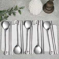 FINE SENSE 微笑圖案餐具組, 單色, 5組