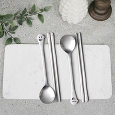 FINE SENSE 微笑圖案餐具組, 單色, 2組