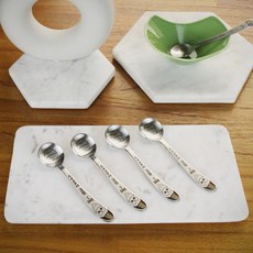 FINE SENSE 微笑圖案冰淇淋湯匙, 混色, 4個