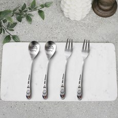 FINE SENSE 茶匙+茶叉組, 1組, 茶匙2入+叉子2入