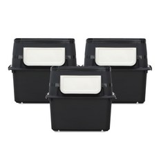 Living Smile 坦克分類回收桶 中型, 3個, 黑色