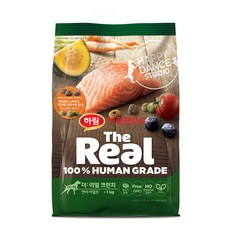 하림펫푸드 더리얼 크런치 어덜트 강아지사료, 연어, 1kg, 1개