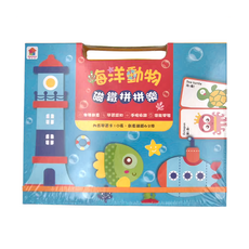 双美生活文創 海洋動物磁鐵拼拼樂 3歲以上, 1個, 62個