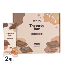 베노프 20바 초콜릿카라멜 프로틴바 12p, 684g, 2개