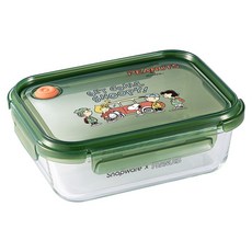 Corelle Brands 康寧餐具 Snapware SNOOPY 耐熱玻璃保鮮盒 1090ml, 保鮮盒 + 蓋子, 1個
