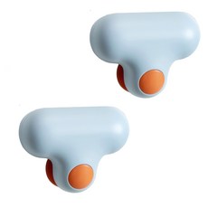 미니 T자형 거울닦이, 2개, 스카이블루