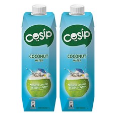 Cosip 椰子水 天然製成 非濃縮還原, 1L, 2瓶