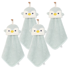 動物擦手巾, 強力吸水 擦手即乾 不掉毛 珊瑚絨, 2個, 2組