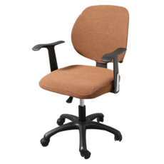 인아트 사무실 컴퓨터 의자 커버 세트, 사각 라이트카키, 1세트